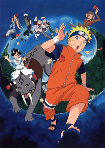 Naruto movie 3, Наруто фильм 3, Грандиозный переполох! Бунт зверей на острове Миказуки